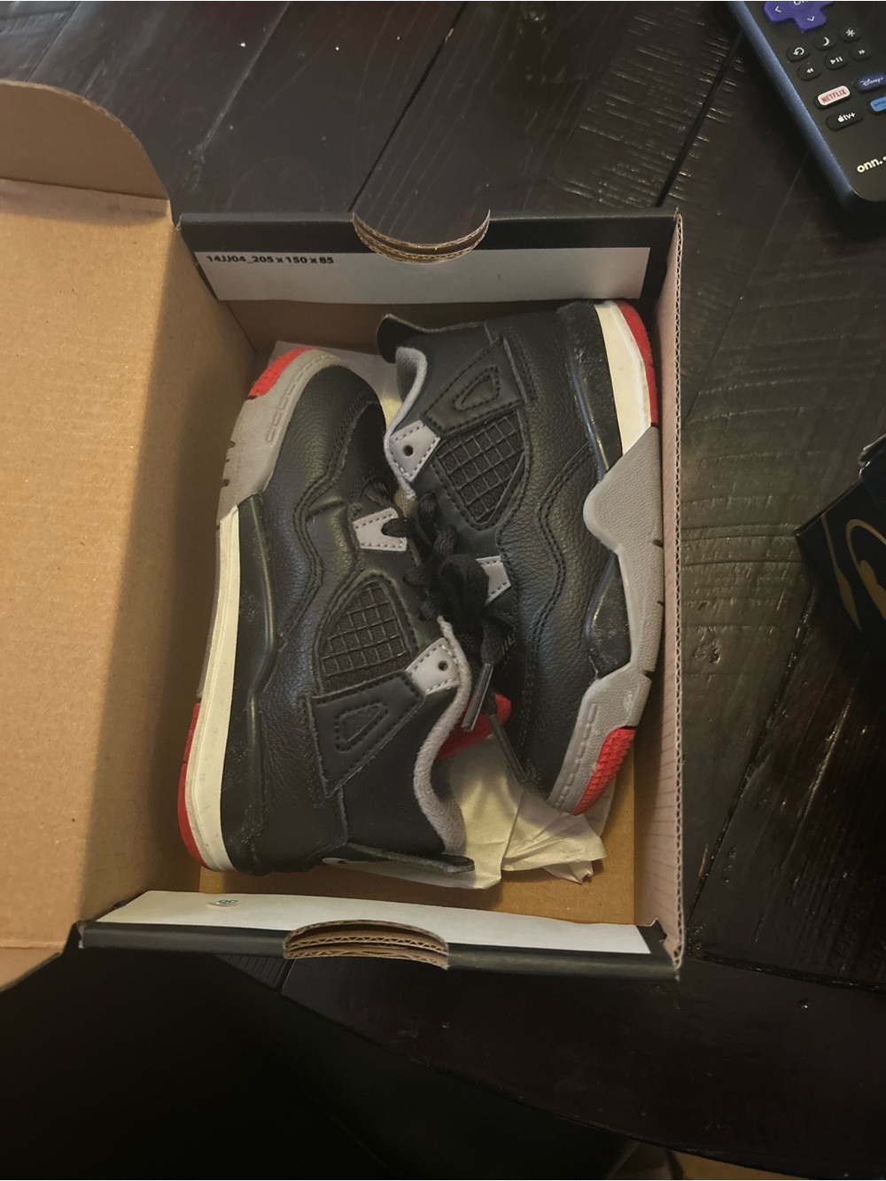 Jordan Kids Black, Red & Gray Basketball Sneakers